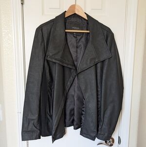 Marc New York Kayseri Faux Leather And Knit Moto Jacket